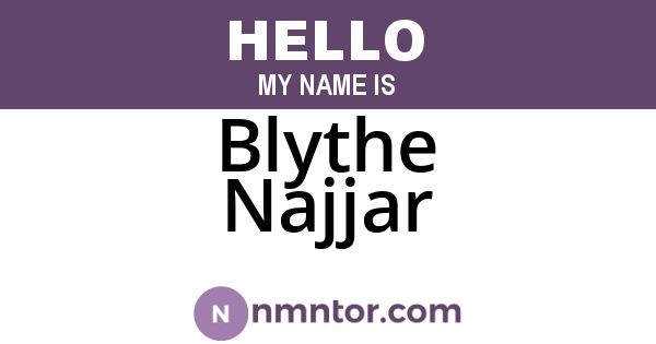 Blythe Najjar