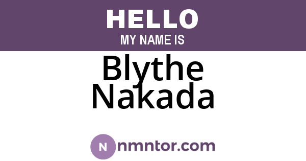 Blythe Nakada