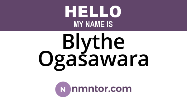 Blythe Ogasawara