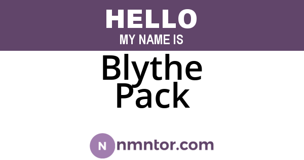 Blythe Pack