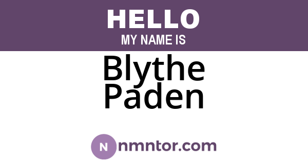 Blythe Paden