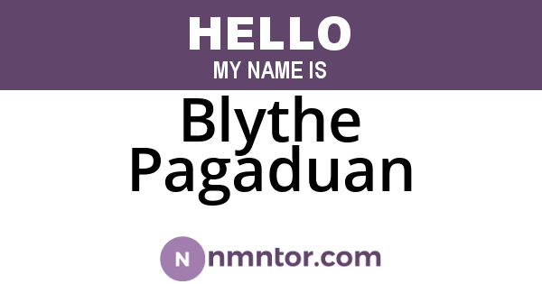 Blythe Pagaduan