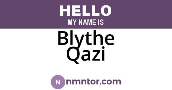 Blythe Qazi