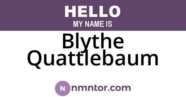 Blythe Quattlebaum