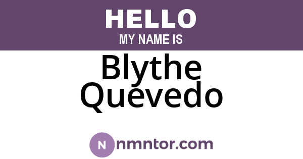 Blythe Quevedo