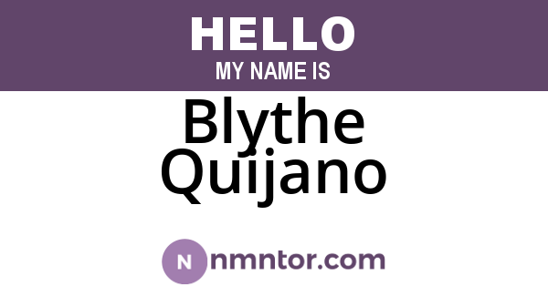 Blythe Quijano