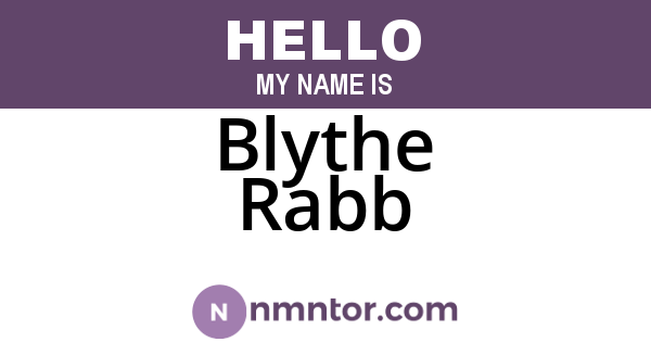 Blythe Rabb