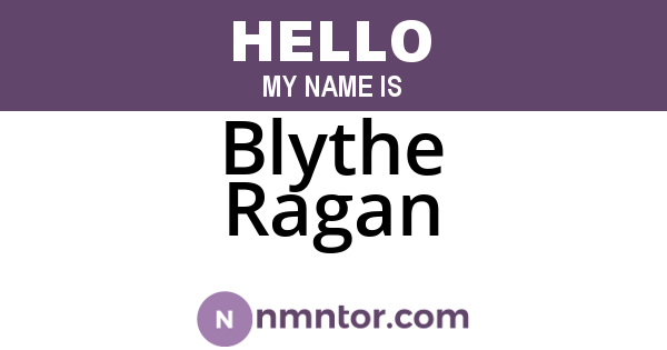 Blythe Ragan