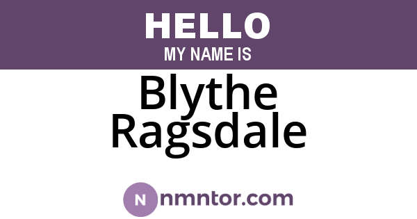 Blythe Ragsdale