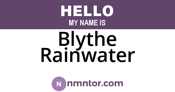 Blythe Rainwater