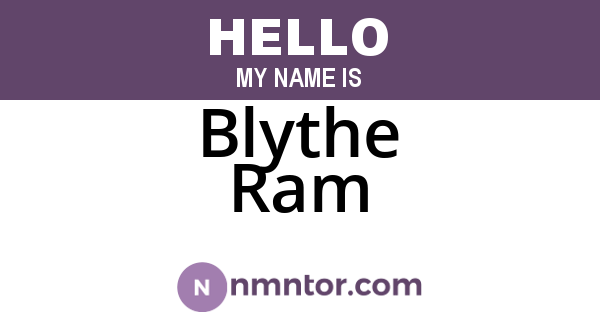 Blythe Ram