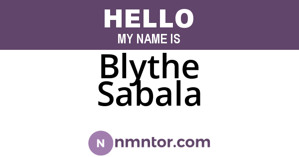 Blythe Sabala