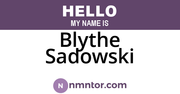 Blythe Sadowski