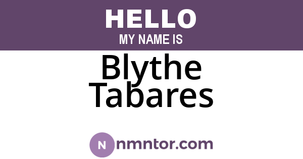 Blythe Tabares
