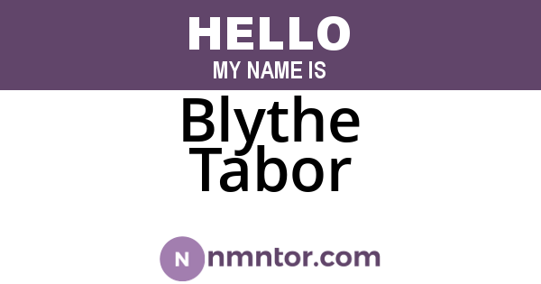 Blythe Tabor
