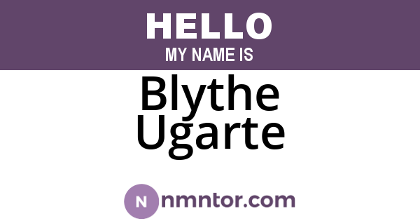 Blythe Ugarte