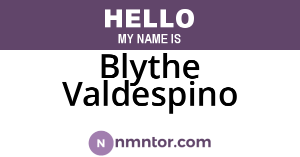 Blythe Valdespino
