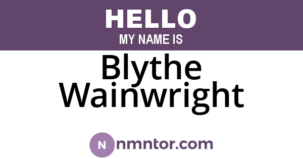 Blythe Wainwright