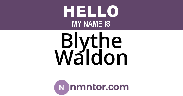 Blythe Waldon