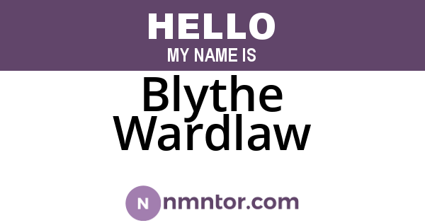 Blythe Wardlaw