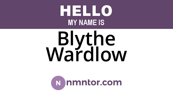 Blythe Wardlow