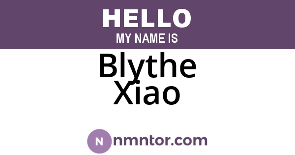 Blythe Xiao