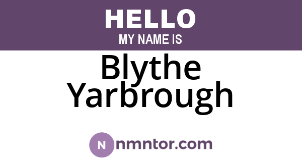 Blythe Yarbrough