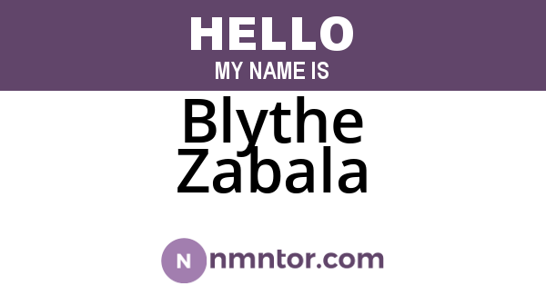 Blythe Zabala