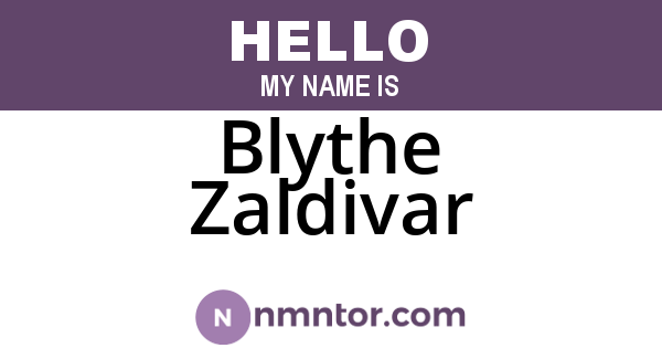 Blythe Zaldivar