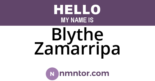 Blythe Zamarripa