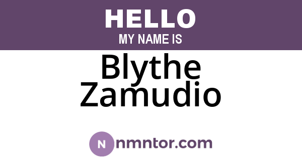Blythe Zamudio