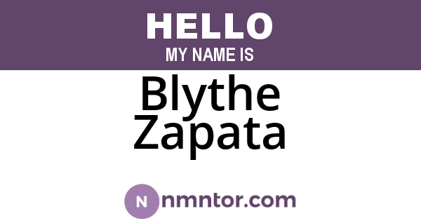 Blythe Zapata