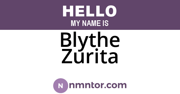 Blythe Zurita