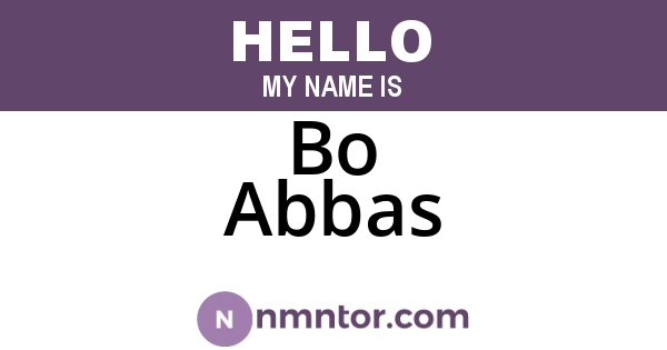 Bo Abbas