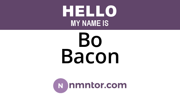 Bo Bacon