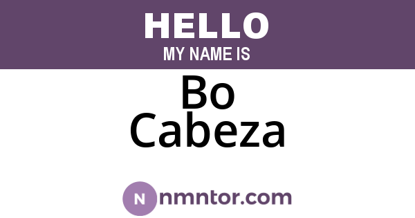 Bo Cabeza
