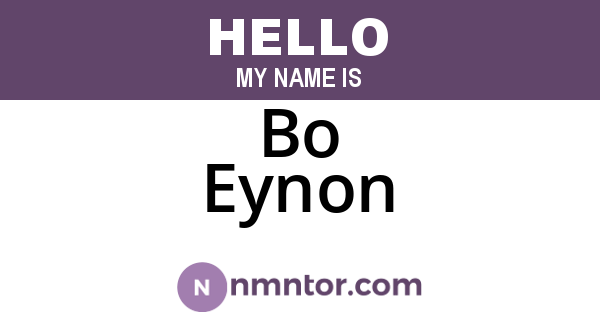 Bo Eynon