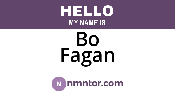 Bo Fagan