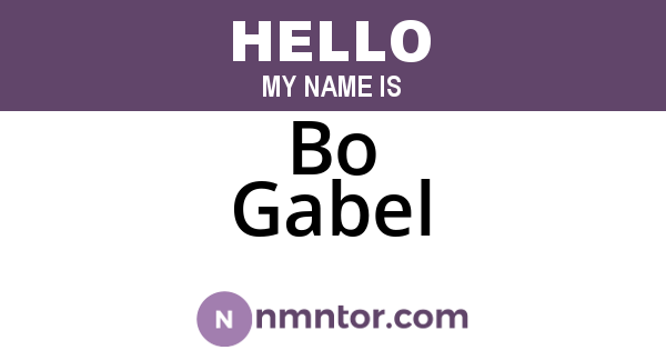Bo Gabel