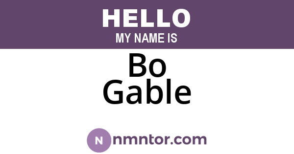 Bo Gable