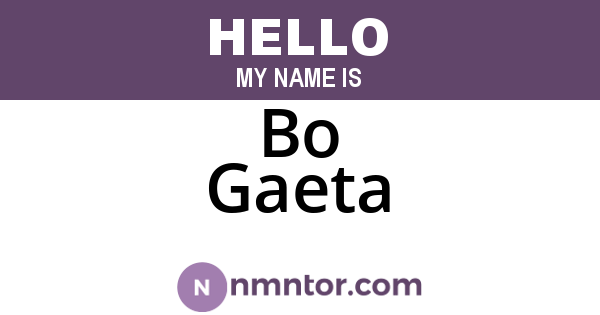 Bo Gaeta