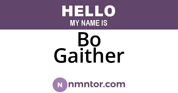 Bo Gaither