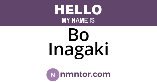 Bo Inagaki
