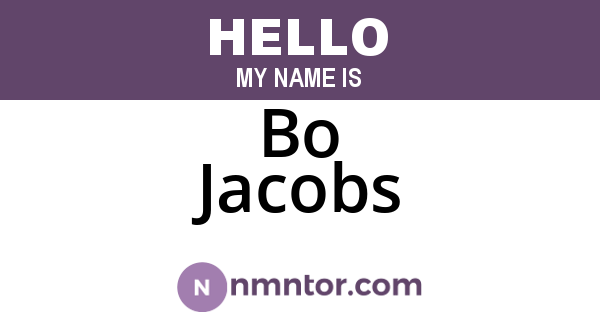 Bo Jacobs