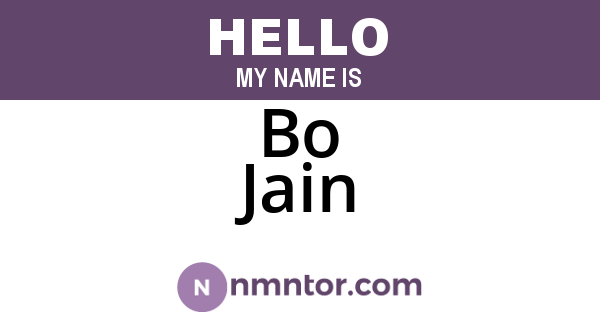 Bo Jain