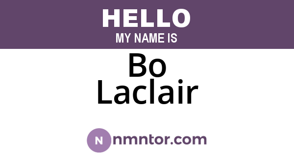 Bo Laclair