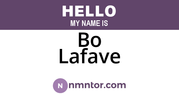 Bo Lafave