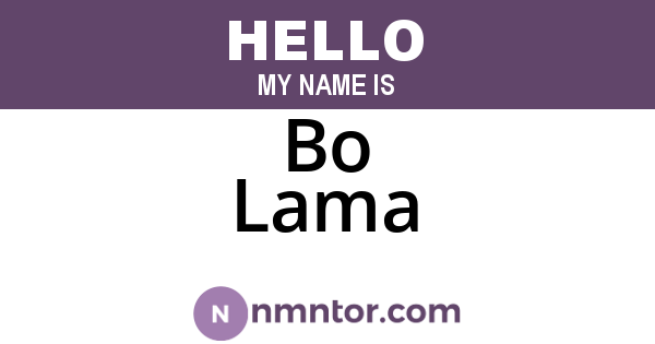 Bo Lama
