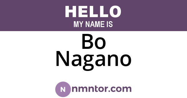 Bo Nagano
