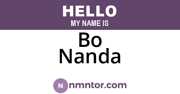 Bo Nanda